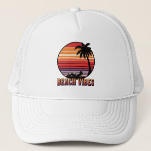 Beach Vibes – Retro Sunset Trucker Hat
