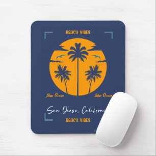 Beach Vibes San Diego Mouse Mat