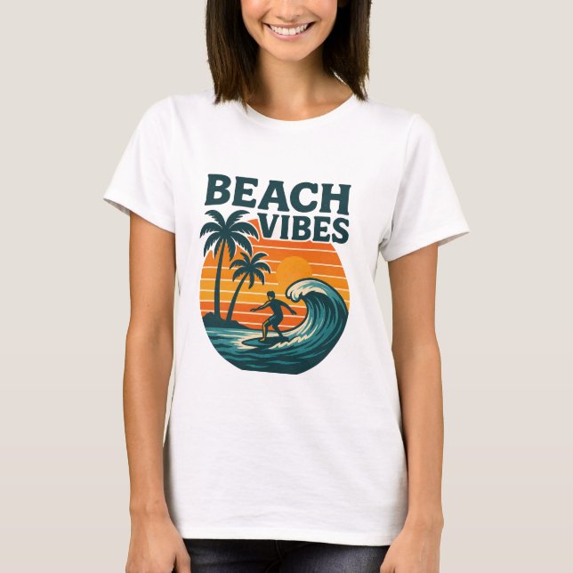 Beach Vibes Summer T-Shirt (Front)