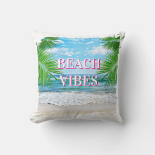 Beach Vibes Throw Pillow