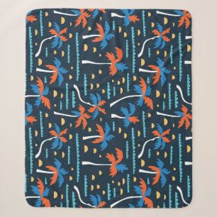 Beach Vibes: Vintage Hawaiian Elegance. Sherpa Blanket