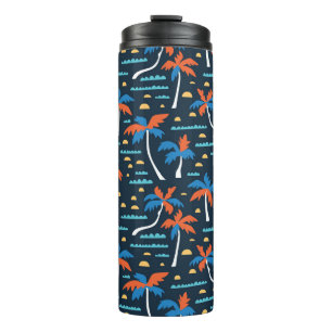 Beach Vibes: Vintage Hawaiian Elegance. Thermal Tumbler
