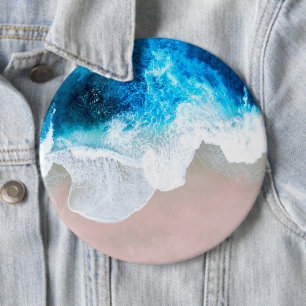 Beach View 6 Cm Round Badge