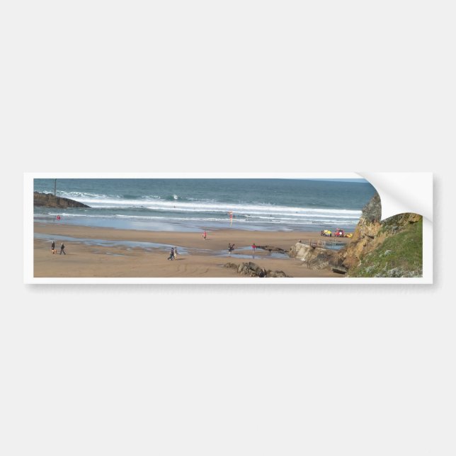 Beach View Bumper Sticker (Front)
