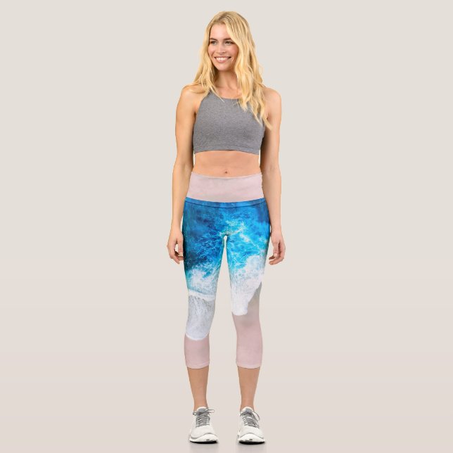 Beach View Capri Leggings (Front)