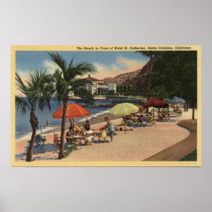 Beach View in Front of Hotel St. Catherine Poster