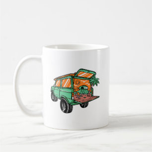 Beach View in the Car Illustration summer fun Coffee Mug