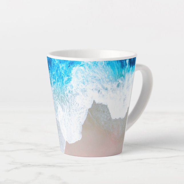Beach View Latte Mug (Right Angle)