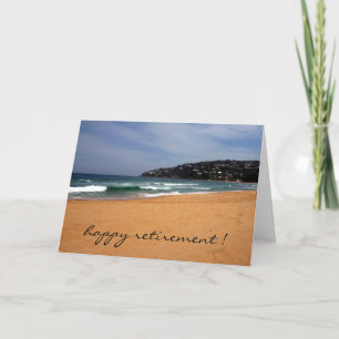 beach view retirement card