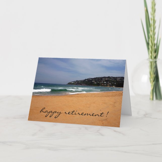 beach view retirement card (Front)