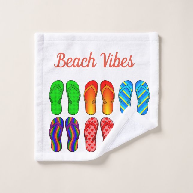Beach Viibes Bath Towel Set (Wash Cloth)