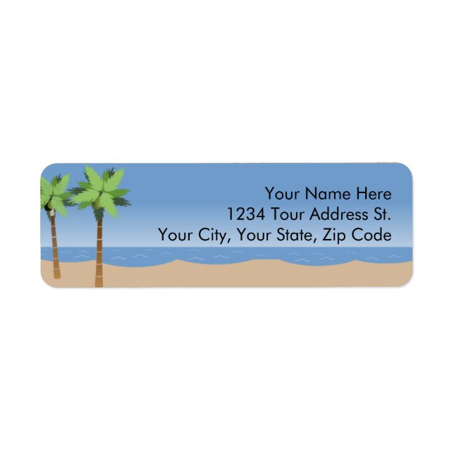 Beach Vista  Return Address Labels (Front)