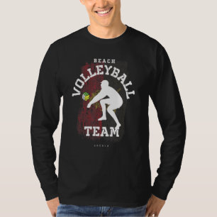 Beach Volleyball Angola Flag Love Volleyball Playe T-Shirt