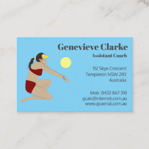 Beach Volleyball Business Card