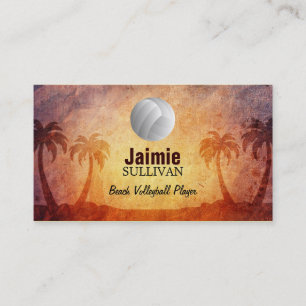 Beach Volleyball Business Cards