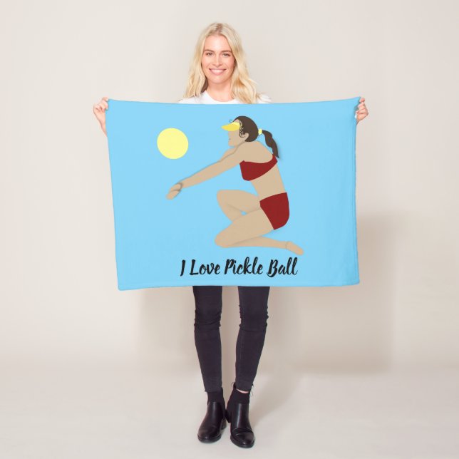Beach Volleyball Fleece Blanket (In Situ)