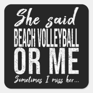 Beach Volleyball funny gift idea Square Sticker