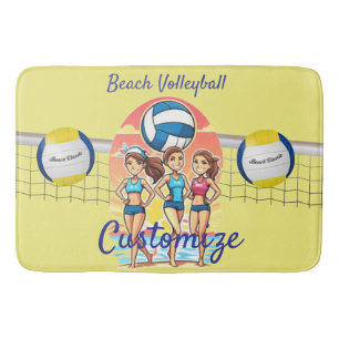 Beach Volleyball Girls Thunder_Cove Bath Mat