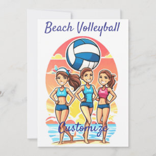 Beach Volleyball Girls Thunder_Cove Invitation
