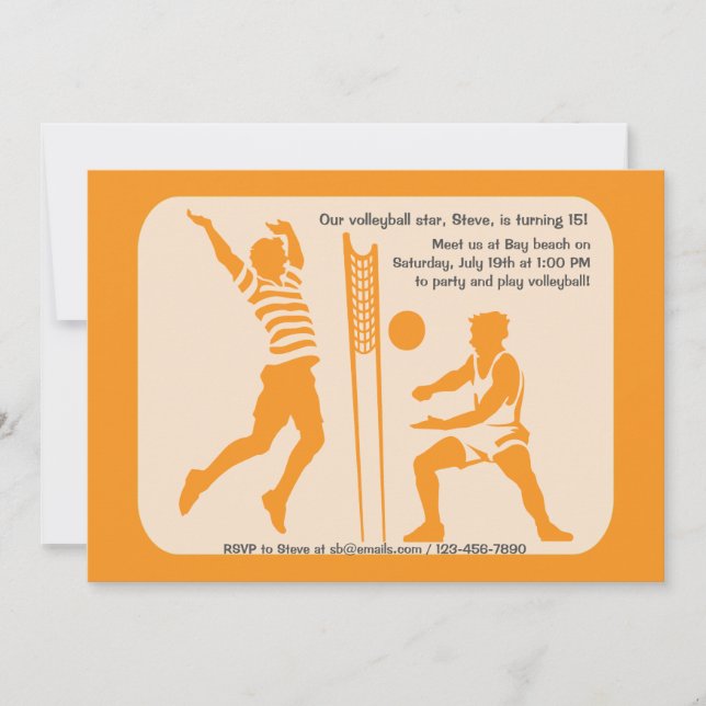 Beach Volleyball Invitation (Front)