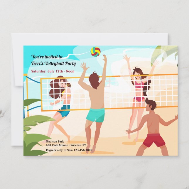 Beach Volleyball Invitation (Front)