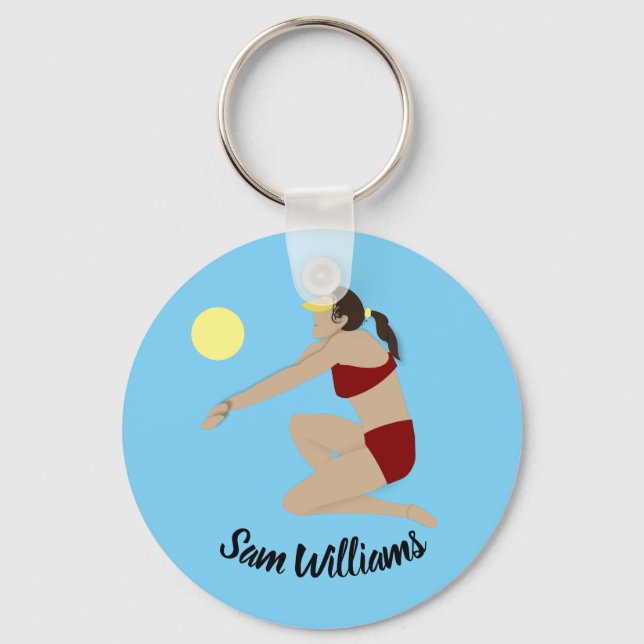 Beach Volleyball Key Ring (Front)