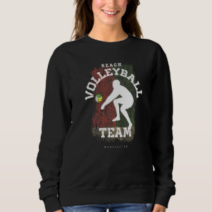 Beach Volleyball Madagascar Flag Love Volleyball P Sweatshirt