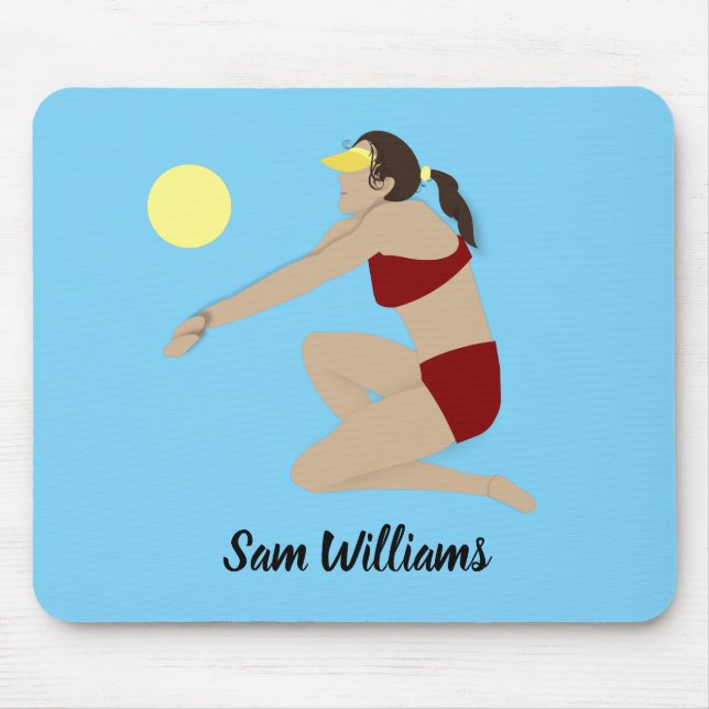 Beach Volleyball Mouse Mat (Front)