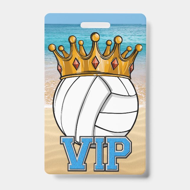 Beach Volleyball MVP Badge ID Badge (Front)