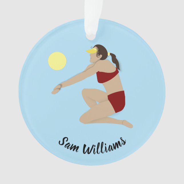 Beach Volleyball Ornament (Front)