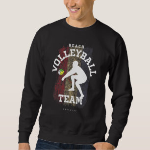 Beach Volleyball Paraguay Flag Love Volleyball Pla Sweatshirt