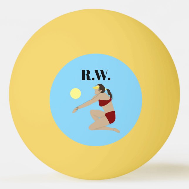 Beach Volleyball Ping Pong Ball (Front)