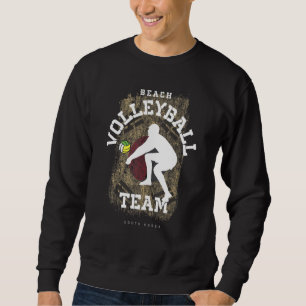 Beach Volleyball South Korea Flag Love Volleyball Sweatshirt