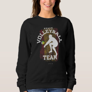 Beach Volleyball Spain Flag Love Volleyball Player Sweatshirt