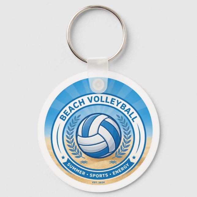 Beach Volleyball Summer Keychain (Front)