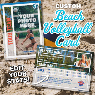 Beach Volleyball Trading Card Souvenir