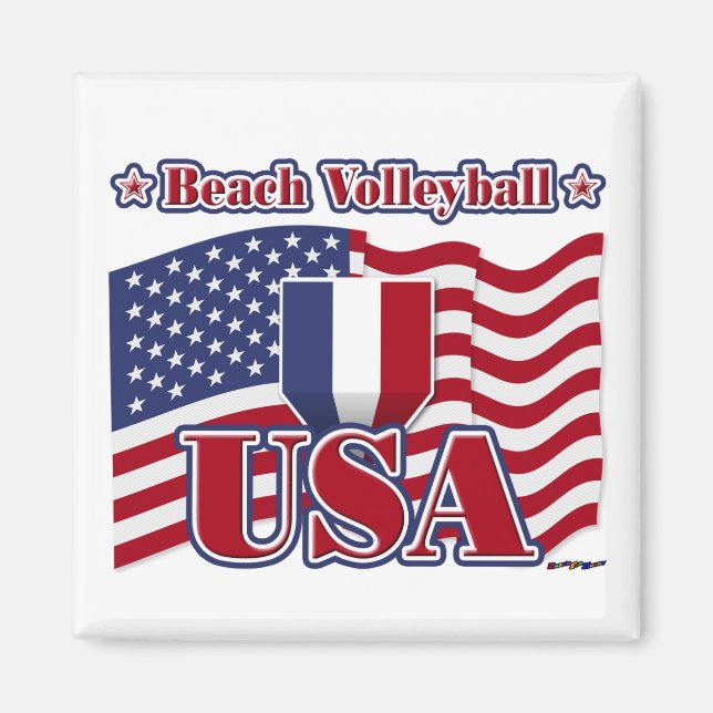 Beach Volleyball USA Magnet (Front)
