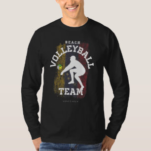 Beach Volleyball Venezuela Flag Love Volleyball Pl T-Shirt