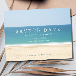 Beach Vow Renewal Save The Date Announcement Postcard