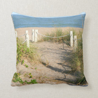 Beach walk dune roped off Florida Beach Colour Cushion