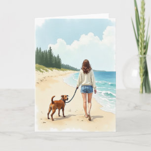 Beach Walk Mothers Day Card