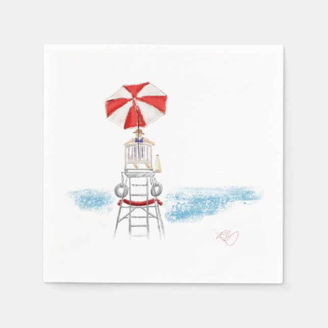 Beach Watch Napkin (Front)