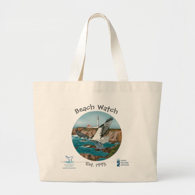 Beach Watch Tote-- North Coast Osprey Large Tote Bag (Front)