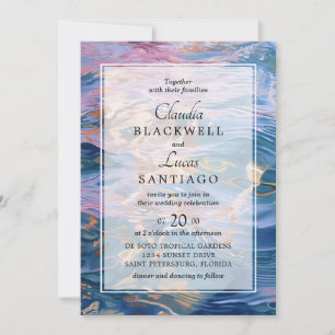 Beach Water Sunset Wedding Invitation