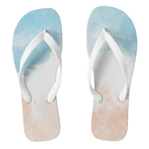 Beach Watercolor Flip Flops