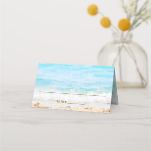 Beach Watercolor Place Card