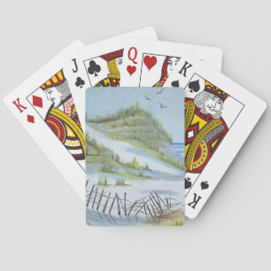 Beach watercolor playing cards