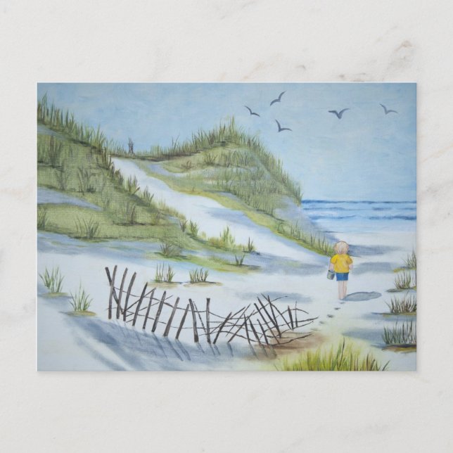 Beach watercolor postcard (Front)