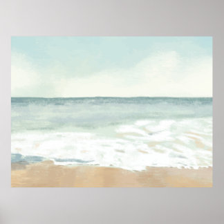 Beach Watercolor Poster