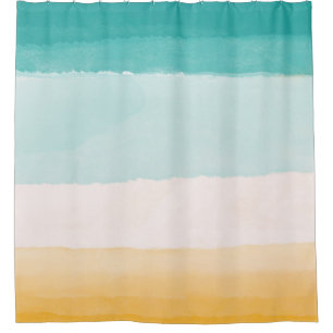 Beach Watercolor Shower Curtain